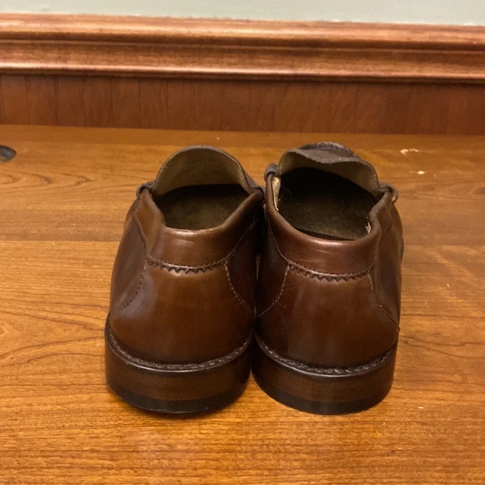 J. Crew Men's Brown Leather Penny Loafers